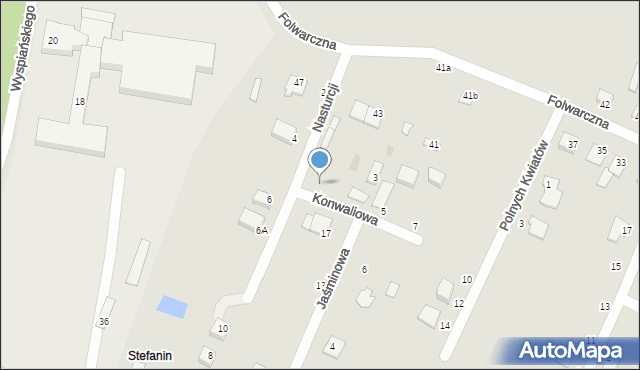 Łochów, Konwaliowa, 1, mapa Łochów