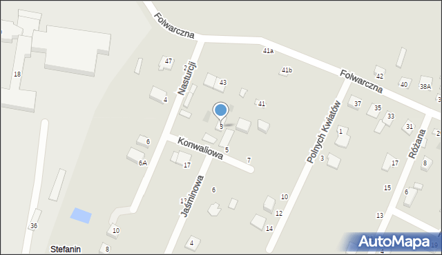 Łochów, Konwaliowa, 3, mapa Łochów