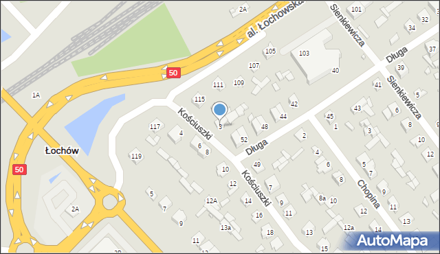 Łochów, Kościuszki Tadeusza, gen., 3, mapa Łochów