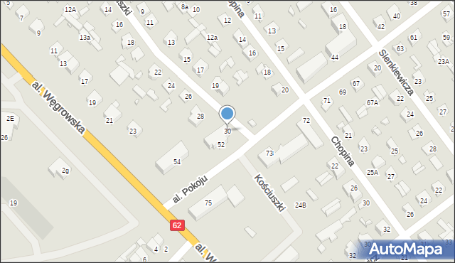 Łochów, Kościuszki Tadeusza, gen., 30, mapa Łochów