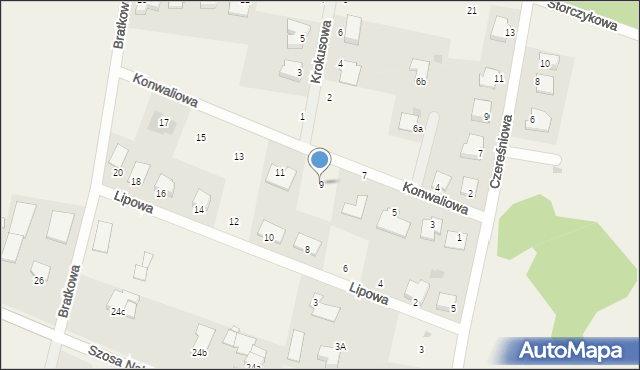 Łochowo, Konwaliowa, 9, mapa Łochowo