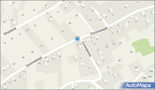 Łodygowice, Konwaliowa, 11, mapa Łodygowice