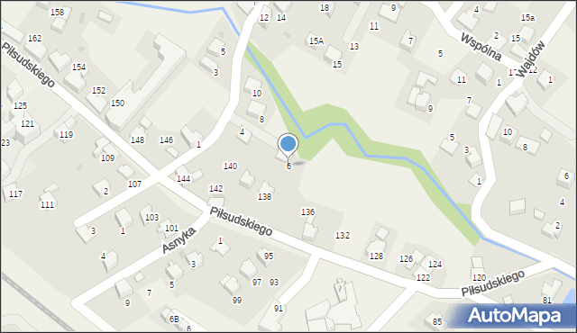 Łodygowice, Kościelnych, 6, mapa Łodygowice