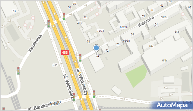 Łódź, Kopernika Mikołaja, 76, mapa Łodzi