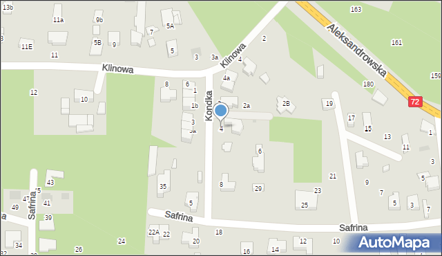 Łódź, Kondka Wacława, 4, mapa Łodzi