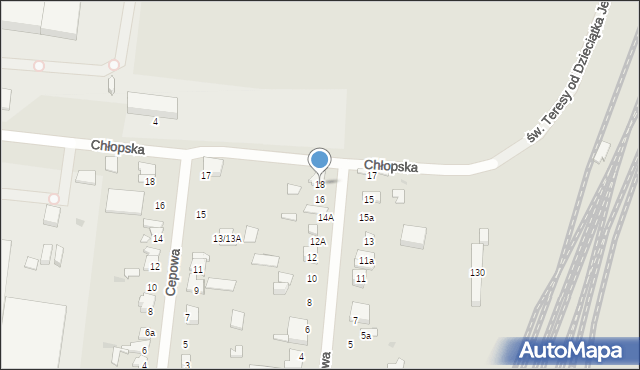 Łódź, Koprowa, 18, mapa Łodzi