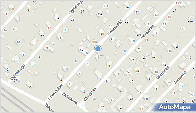 Łódź, Kownackiej Marii, 7, mapa Łodzi