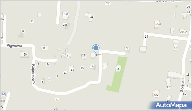 Łódź, Koperkowa, 19, mapa Łodzi