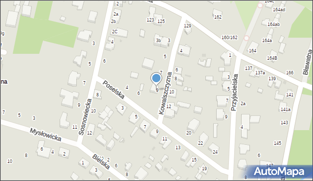 Łódź, Kowalszczyzna, 9, mapa Łodzi