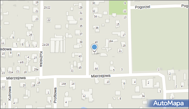 Łódź, Koszalińska, 42a, mapa Łodzi