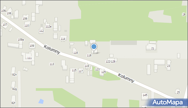 Łódź, Kolumny, 120, mapa Łodzi