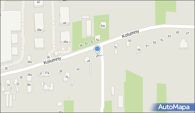 Łódź, Kolumny, 47, mapa Łodzi