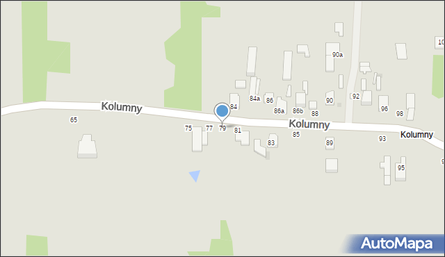 Łódź, Kolumny, 79, mapa Łodzi