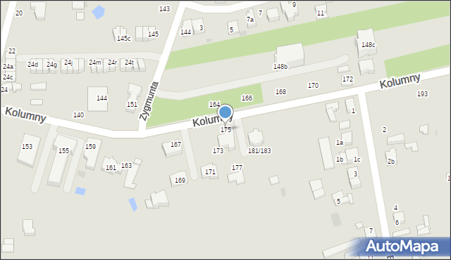 Łódź, Kolumny, 175, mapa Łodzi