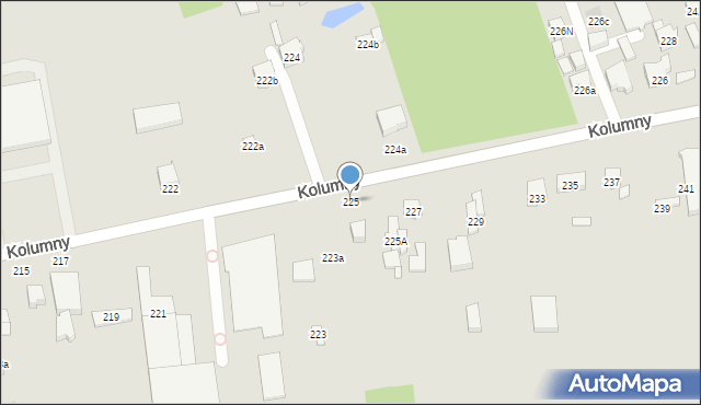 Łódź, Kolumny, 225, mapa Łodzi