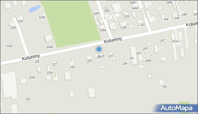 Łódź, Kolumny, 235, mapa Łodzi