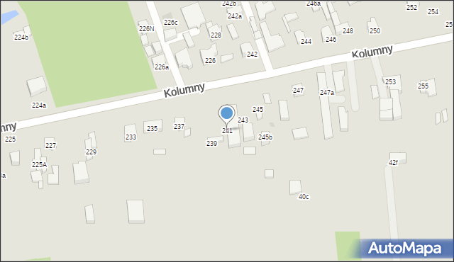 Łódź, Kolumny, 241, mapa Łodzi