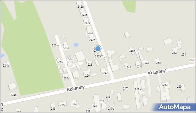 Łódź, Kolumny, 242a, mapa Łodzi
