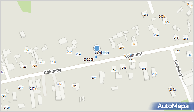 Łódź, Kolumny, 258, mapa Łodzi