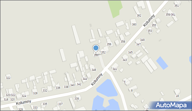 Łódź, Kolumny, 350, mapa Łodzi