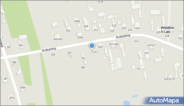 Łódź, Kolumny, 403, mapa Łodzi