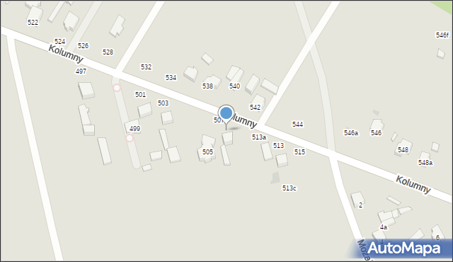 Łódź, Kolumny, 511, mapa Łodzi
