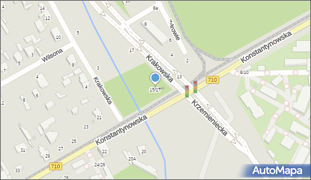 Łódź, Konstantynowska, 15/17, mapa Łodzi