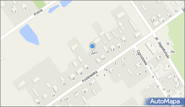 Łomazy, Kozłowska, 14A, mapa Łomazy