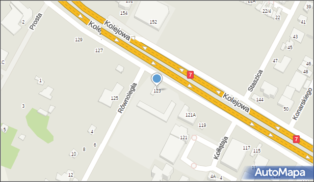 Łomianki, Kolejowa, 123, mapa Łomianki