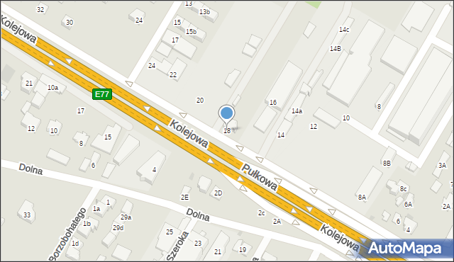 Łomianki, Kolejowa, 18, mapa Łomianki