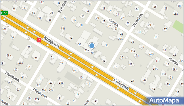 Łomianki, Kolejowa, 50, mapa Łomianki