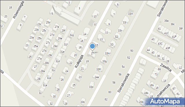 Łomianki, Kołłątaja Hugo, 17, mapa Łomianki