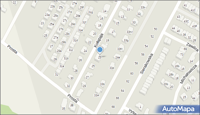 Łomianki, Kołłątaja Hugo, 23, mapa Łomianki