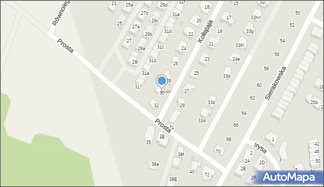 Łomianki, Kołłątaja Hugo, 30, mapa Łomianki