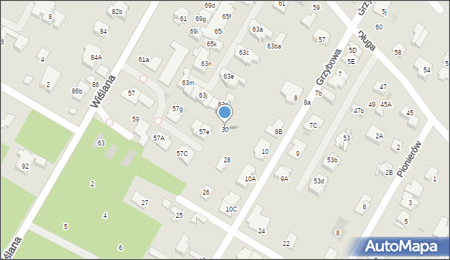 Łomianki, Konwaliowa, 30, mapa Łomianki