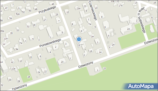 Łomianki, Kościuszki Tadeusza, gen., 4, mapa Łomianki