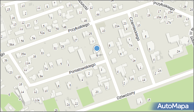 Łomianki, Kościuszki Tadeusza, gen., 5, mapa Łomianki