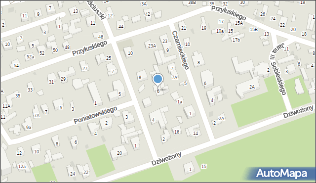 Łomianki, Kościuszki Tadeusza, gen., 6, mapa Łomianki