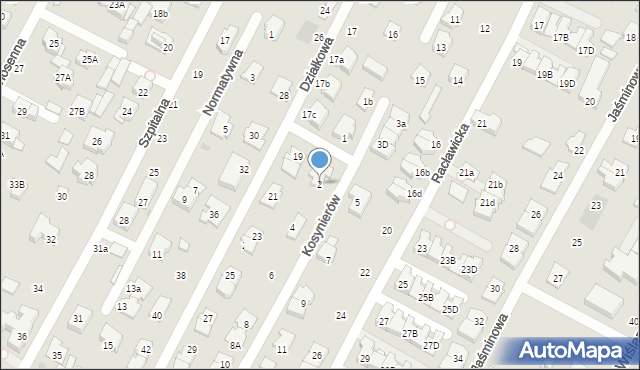 Łomianki, Kosynierów, 2, mapa Łomianki