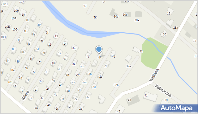 Łomianki Dolne, Kościelna Droga, 2p, mapa Łomianki Dolne