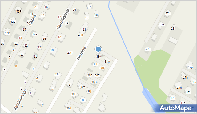 Łomianki Dolne, Kościelna Droga, 38y, mapa Łomianki Dolne