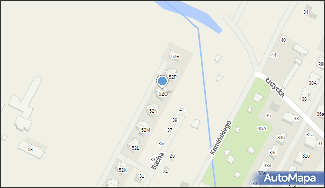 Łomianki Dolne, Kościelna Droga, 52O, mapa Łomianki Dolne