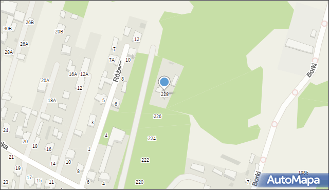 Łomna, Kochanowskiego Jana, 228, mapa Łomna