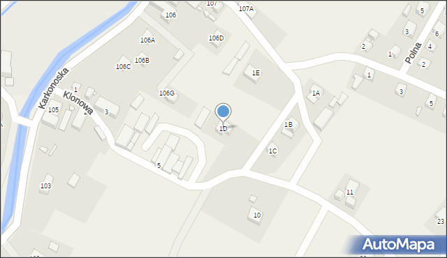 Łomnica, Kolejowa, 1D, mapa Łomnica