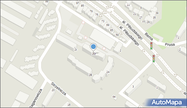 Łomża, Konstytucji 3 Maja, 2D, mapa Łomży