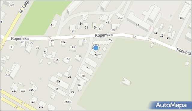Łomża, Kopernika Mikołaja, 7b, mapa Łomży