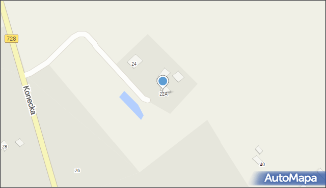 Łopuszno, Konecka, 22A, mapa Łopuszno