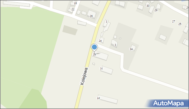 Łosiów, Kolejowa, 1b, mapa Łosiów