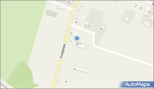 Łosiów, Kolejowa, 1c, mapa Łosiów