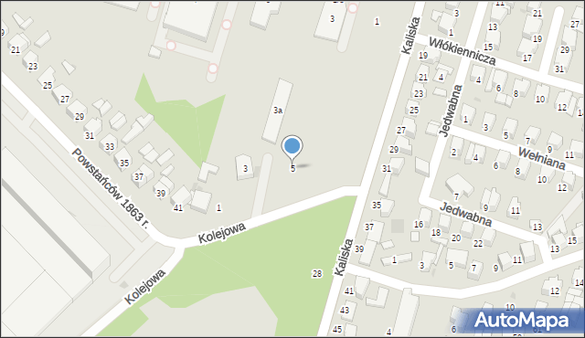 Łowicz, Kolejowa, 5, mapa Łowicza